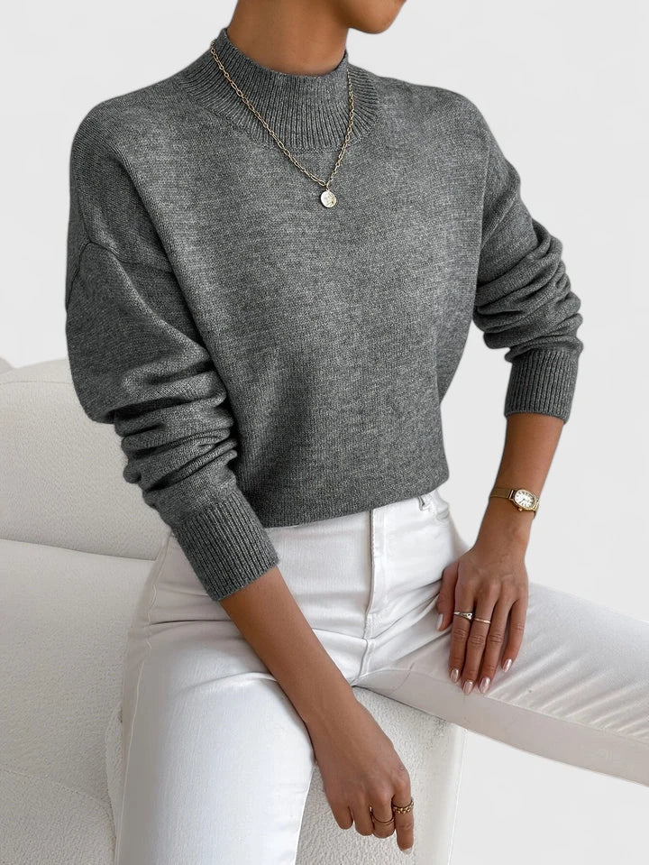 Chic Crew Neck Knit Sweater