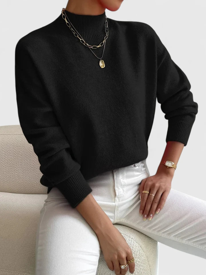 Chic Crew Neck Knit Sweater - Olytrend