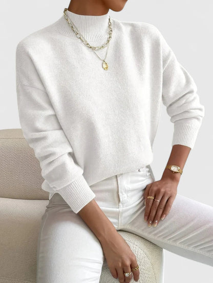 Chic Crew Neck Knit Sweater