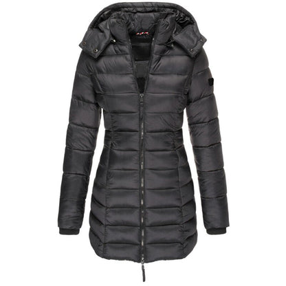 Autumn/Winter down jacket | Women's down jacket with hood and zipper closure