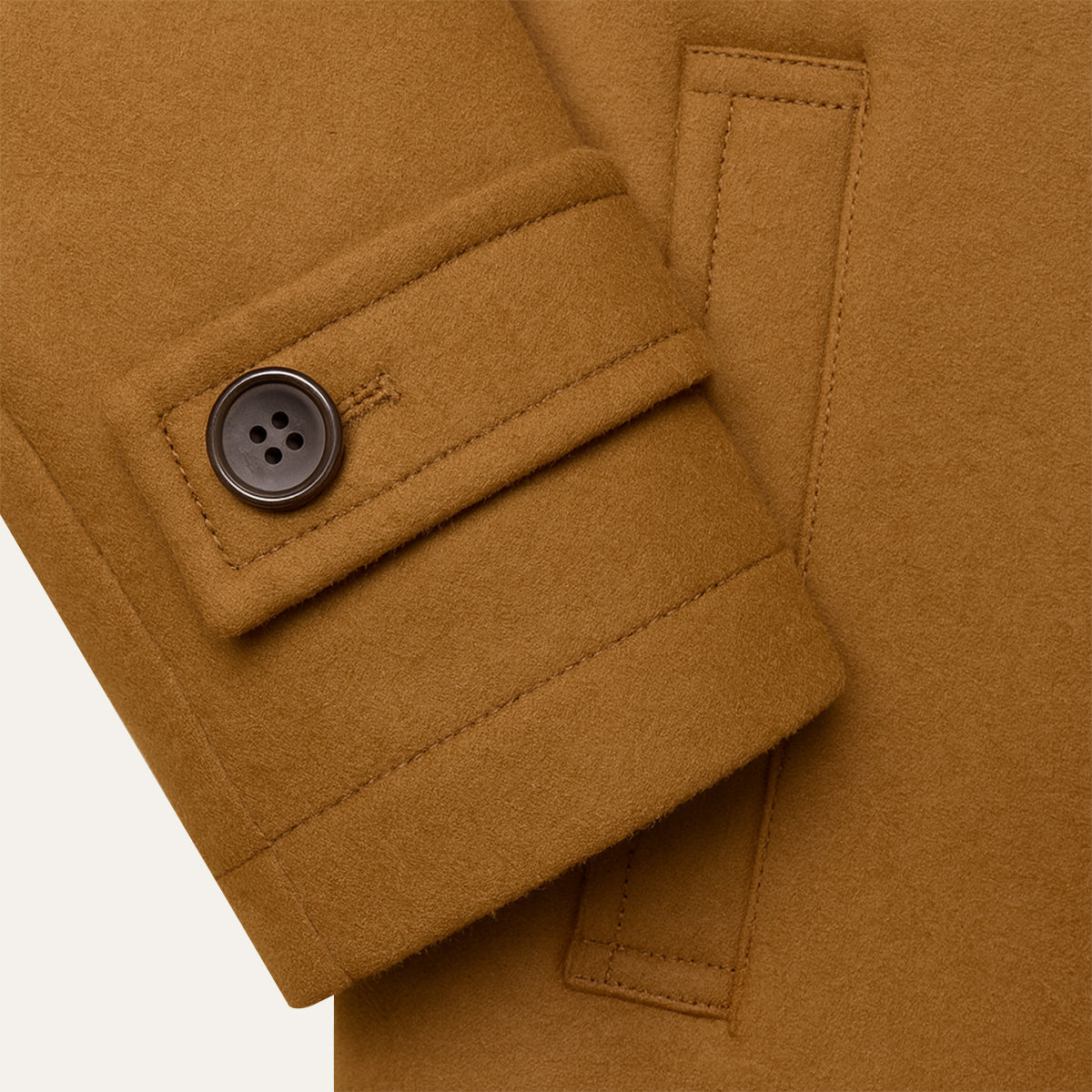 Waterproof Men's Long Coat with Adjustable Sleeves