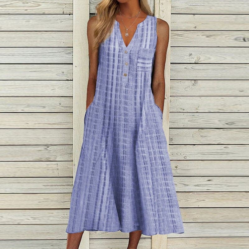 Image of Mia | Women's Sleeveless A-Line Midi Dress