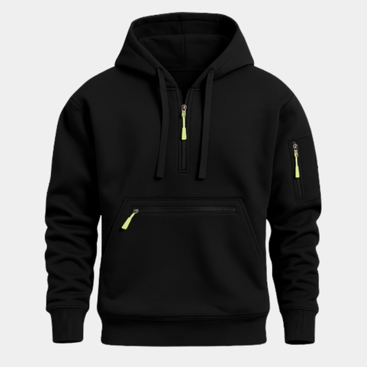 Warm Men's Hoodie Zip Up Jacket with Pockets - Nocini