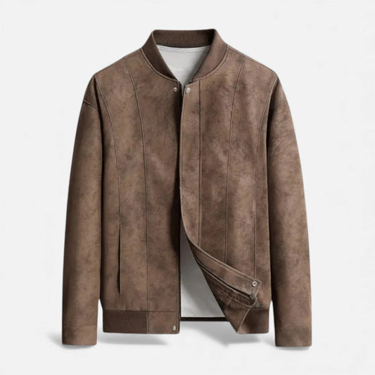Ancient World | Men's Suede Bomber Jacket Style