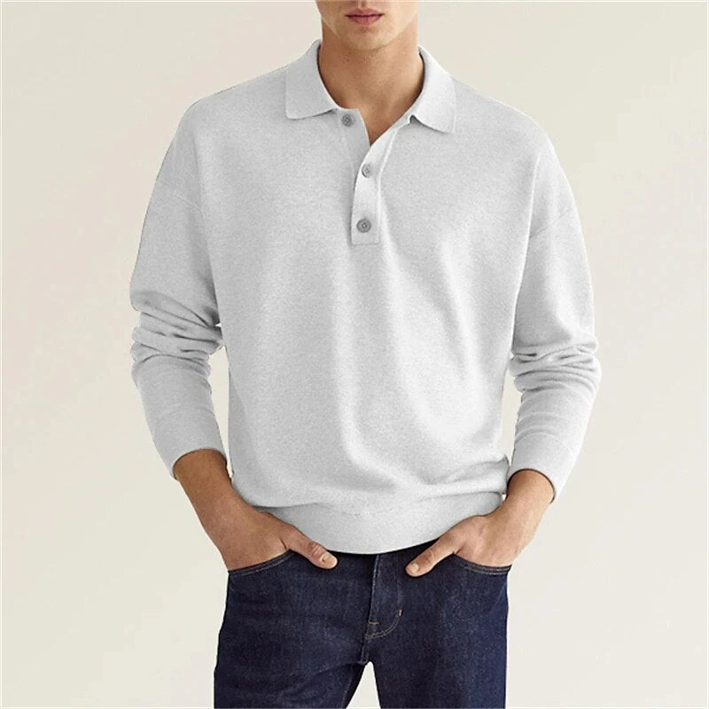 Aarik | Classic Long Sleeve Polo Shirt for Men