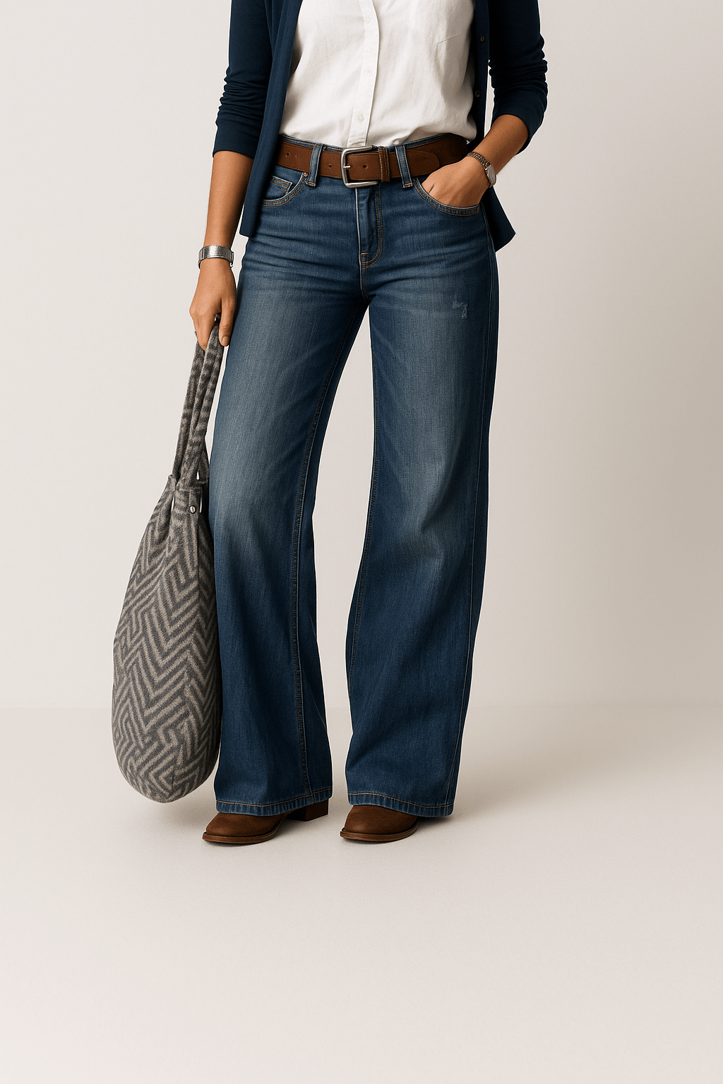 Women's jeans with wide leg | High waist