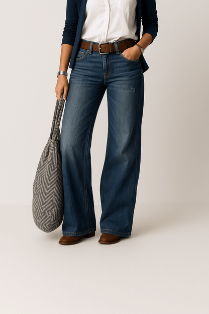 Women's jeans with wide leg | High waist