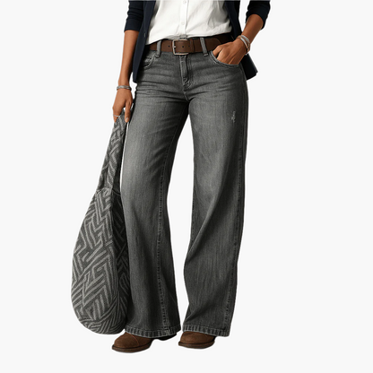 Women's Wide Leg Jeans – Casual 5-Pocket Denim Pants for Everyday & Leisure