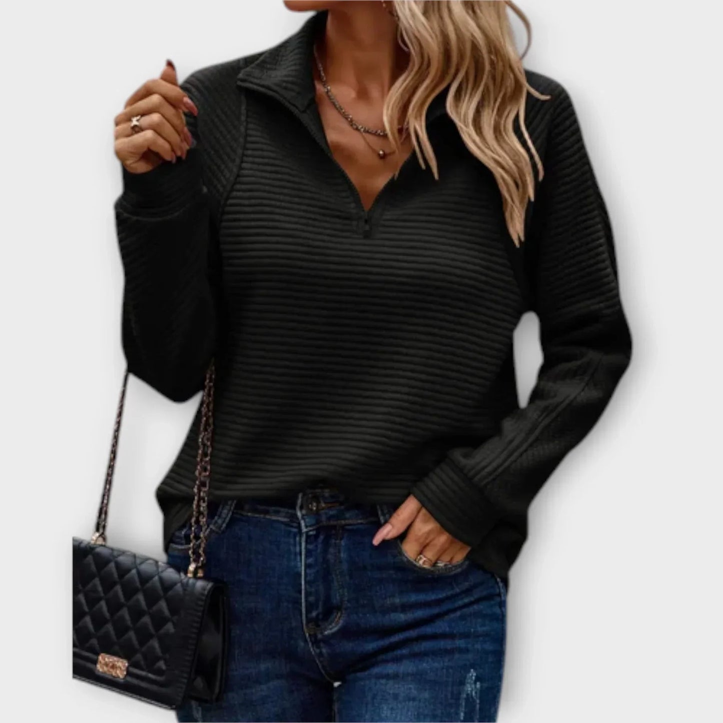 Women's Classic Half Zip Sweater