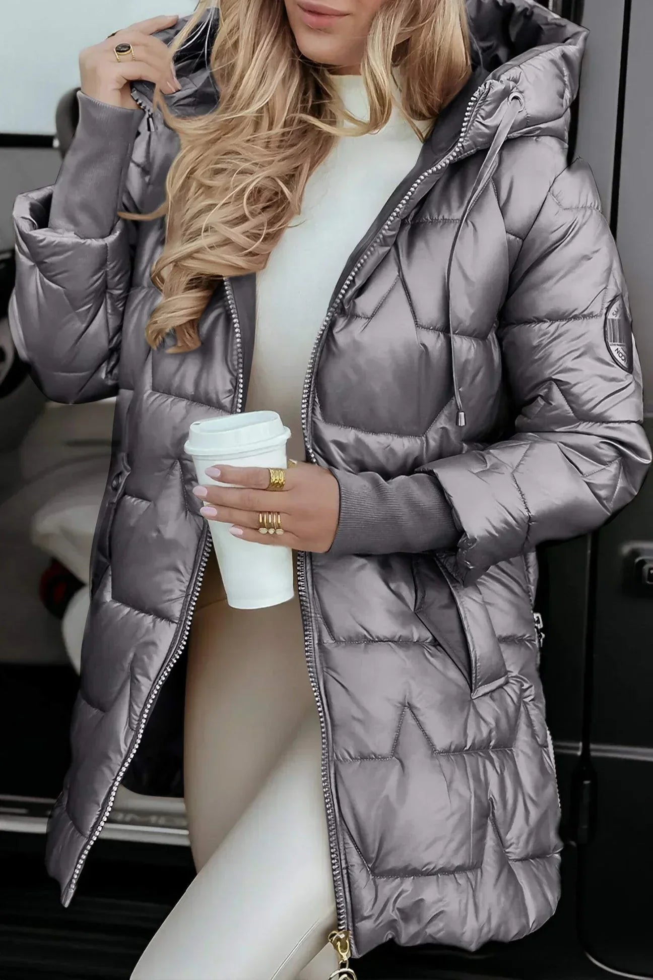 Warm Black parka Coat