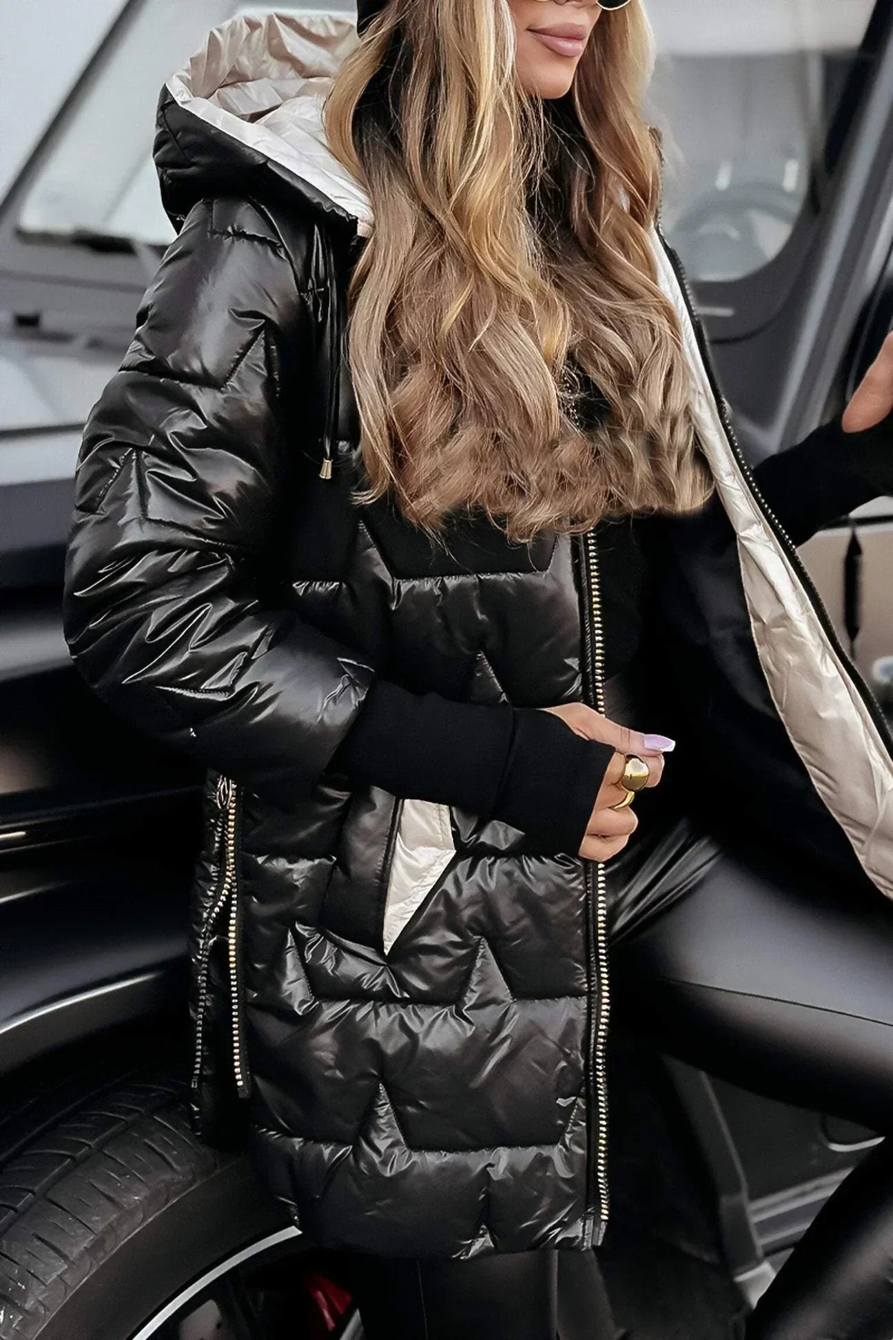 Warm Black parka Coat