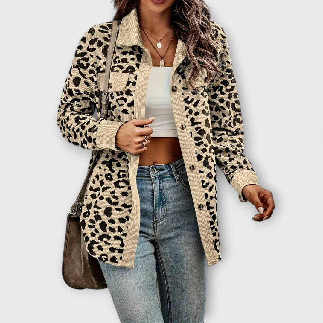 Image of Olive | Women's Relaxed Fit Button-Down Shirt Jacket