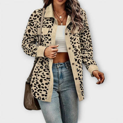 Image of Olive | Women's Relaxed Fit Button-Down Shirt Jacket