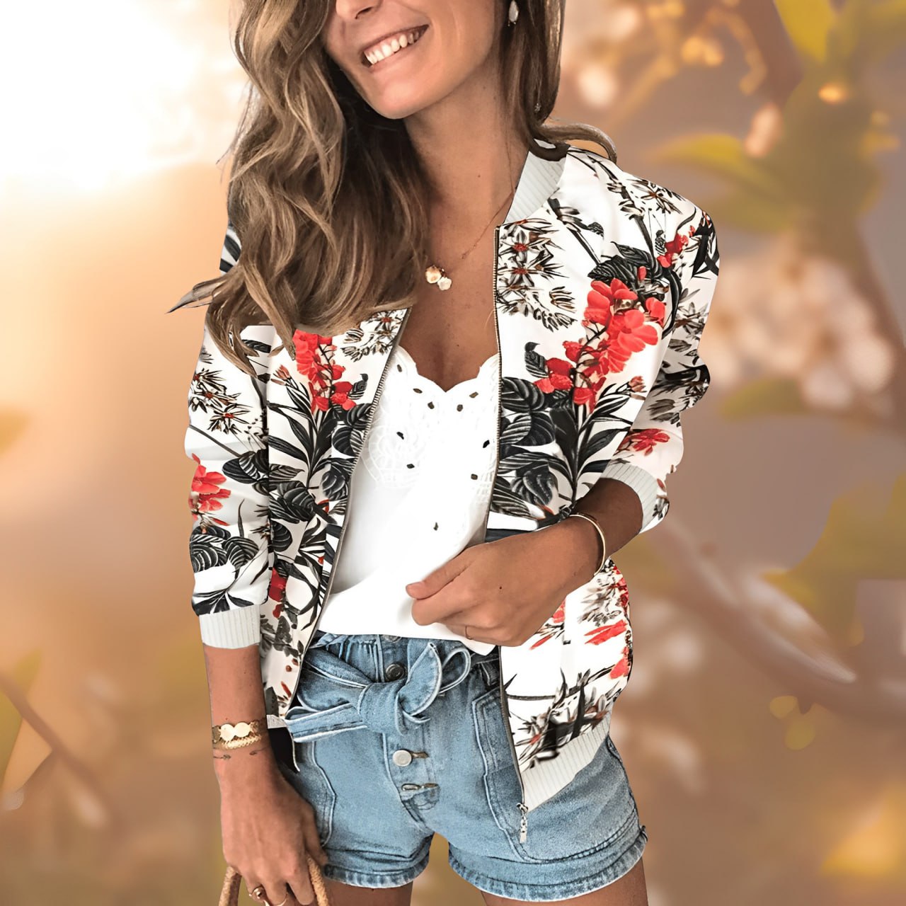 Beatrix | Floral Pattern Jacket for Women - Stylish Women's Jacket