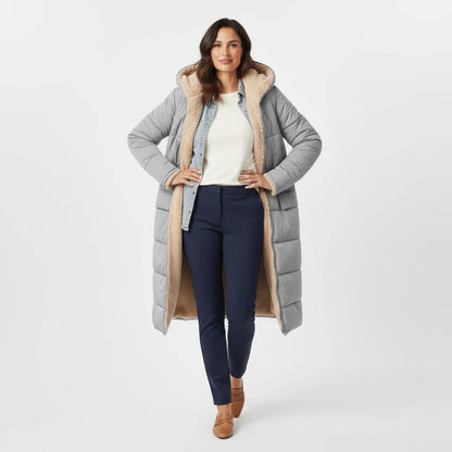 Warm Women's Parka Coat with Hood