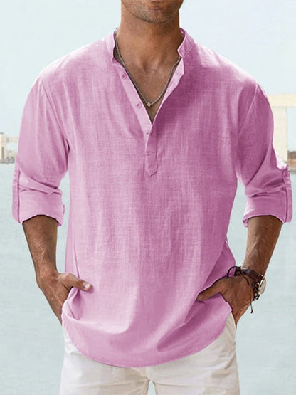 Button-up T-shirt for men
