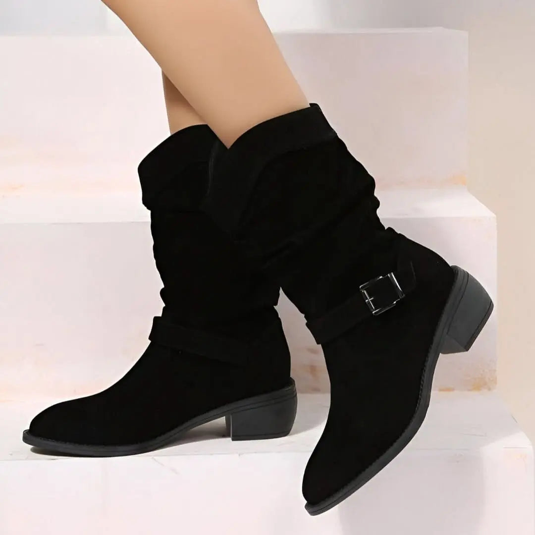 Women's Autumn Ankle Boots | Casual Mid Heel