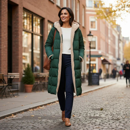 Warm Women's Parka Coat with Hood