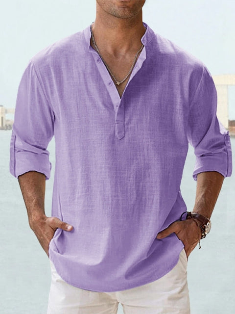 Button-up T-shirt for men