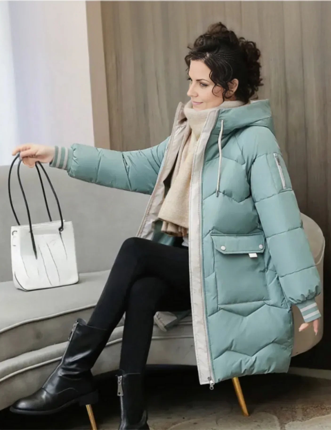 Women's Winter Puffer Jacket | Hood