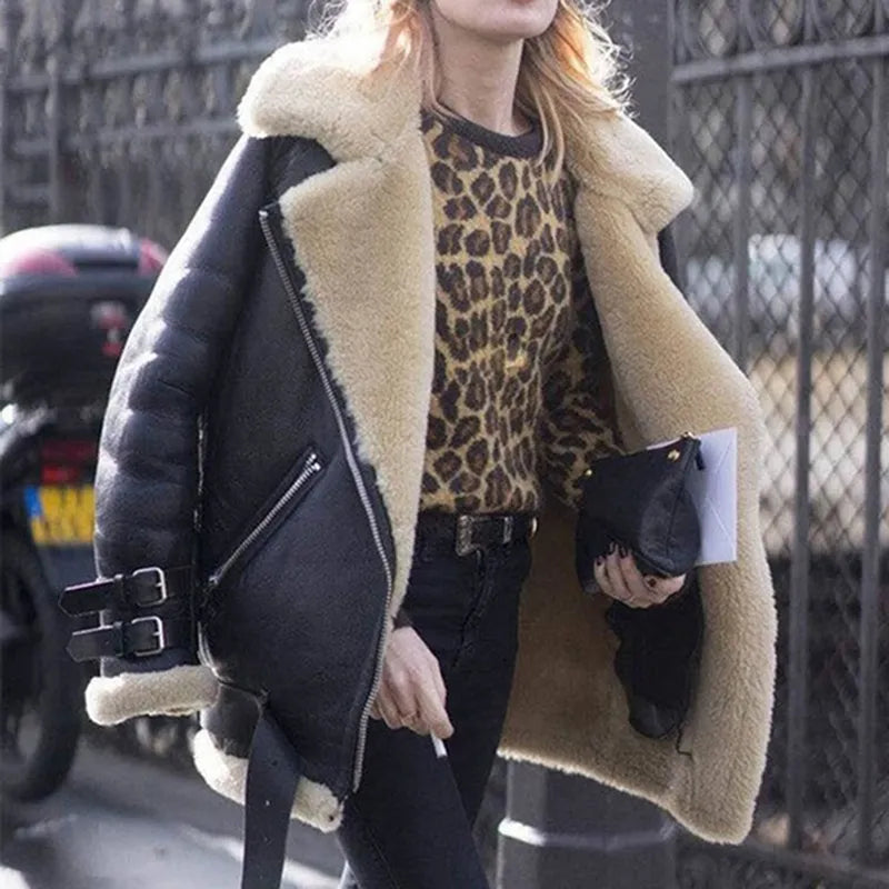 Buckled Leather Jacket