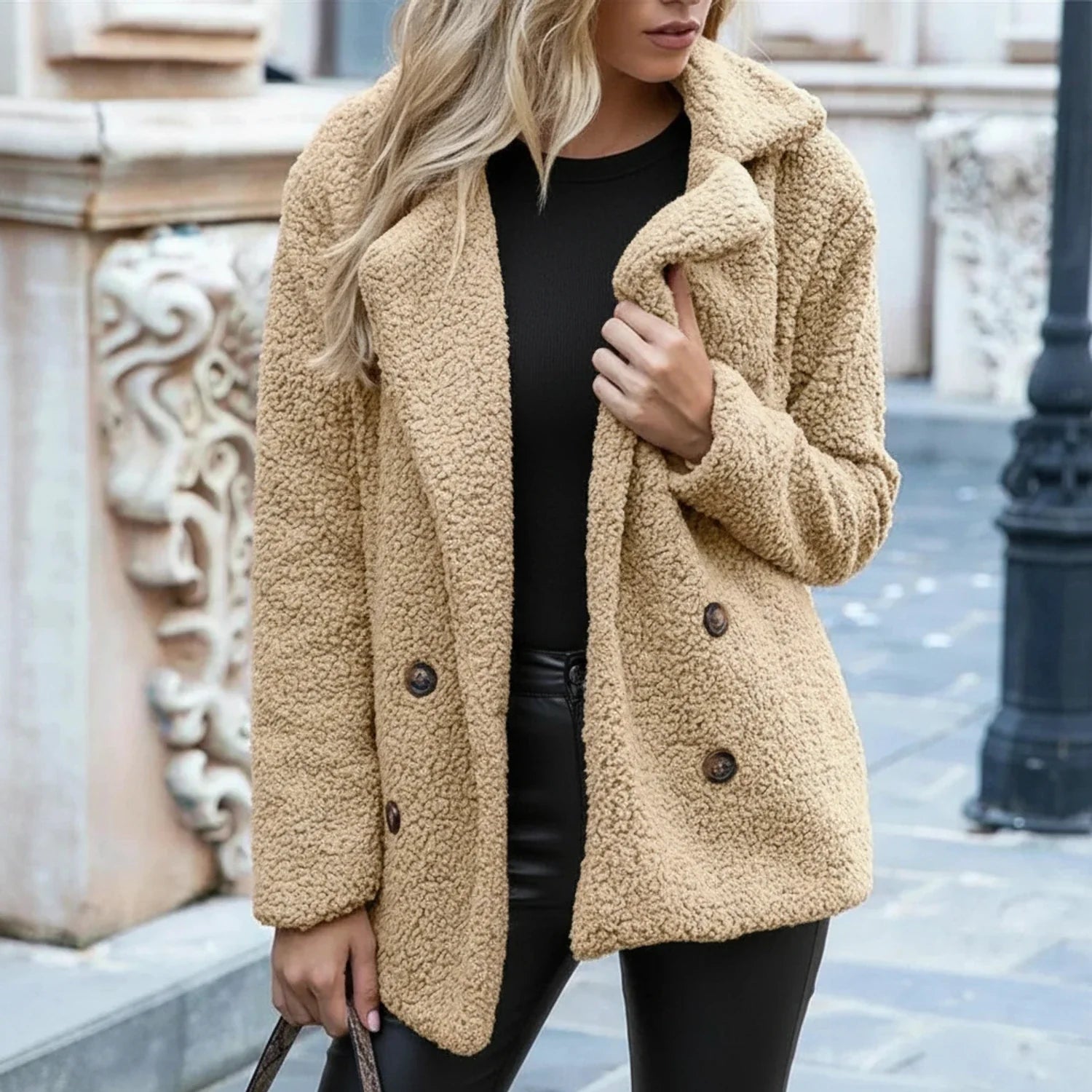 Warm Fuzzy Parka Coat for Ladies - Olytrend