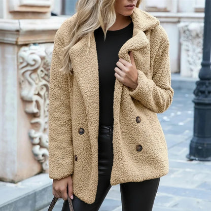 Warm Fuzzy Parka Coat for Ladies - Olytrend
