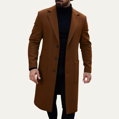 Warm Men's Slim Fit Wool Winter Coat