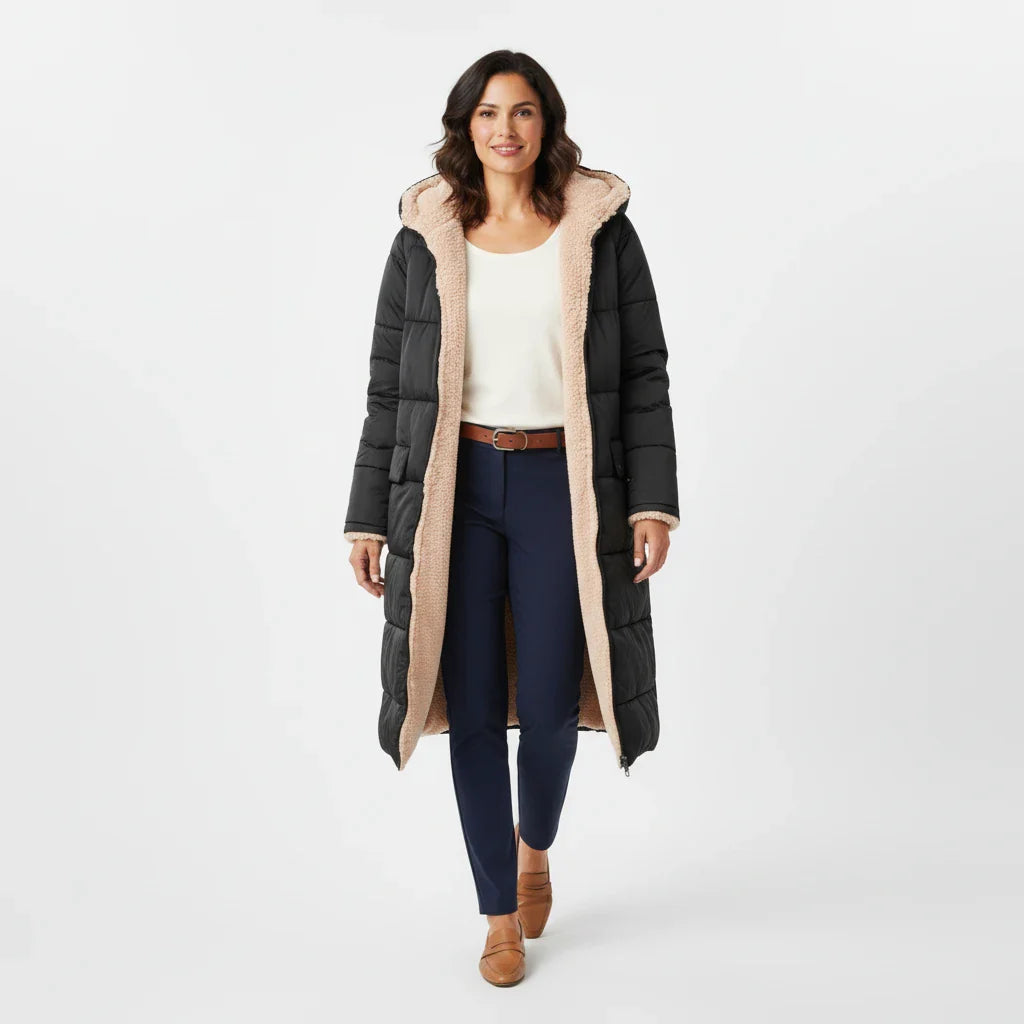 Warm Women's Parka Coat with Hood
