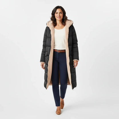 Warm Women's Parka Coat with Hood