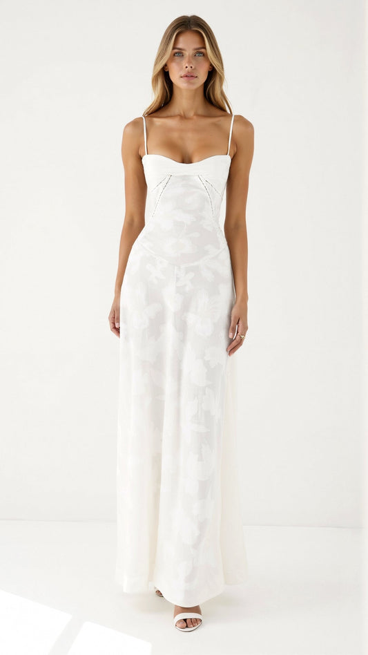 Women's evening dress with spaghetti straps | Maxi