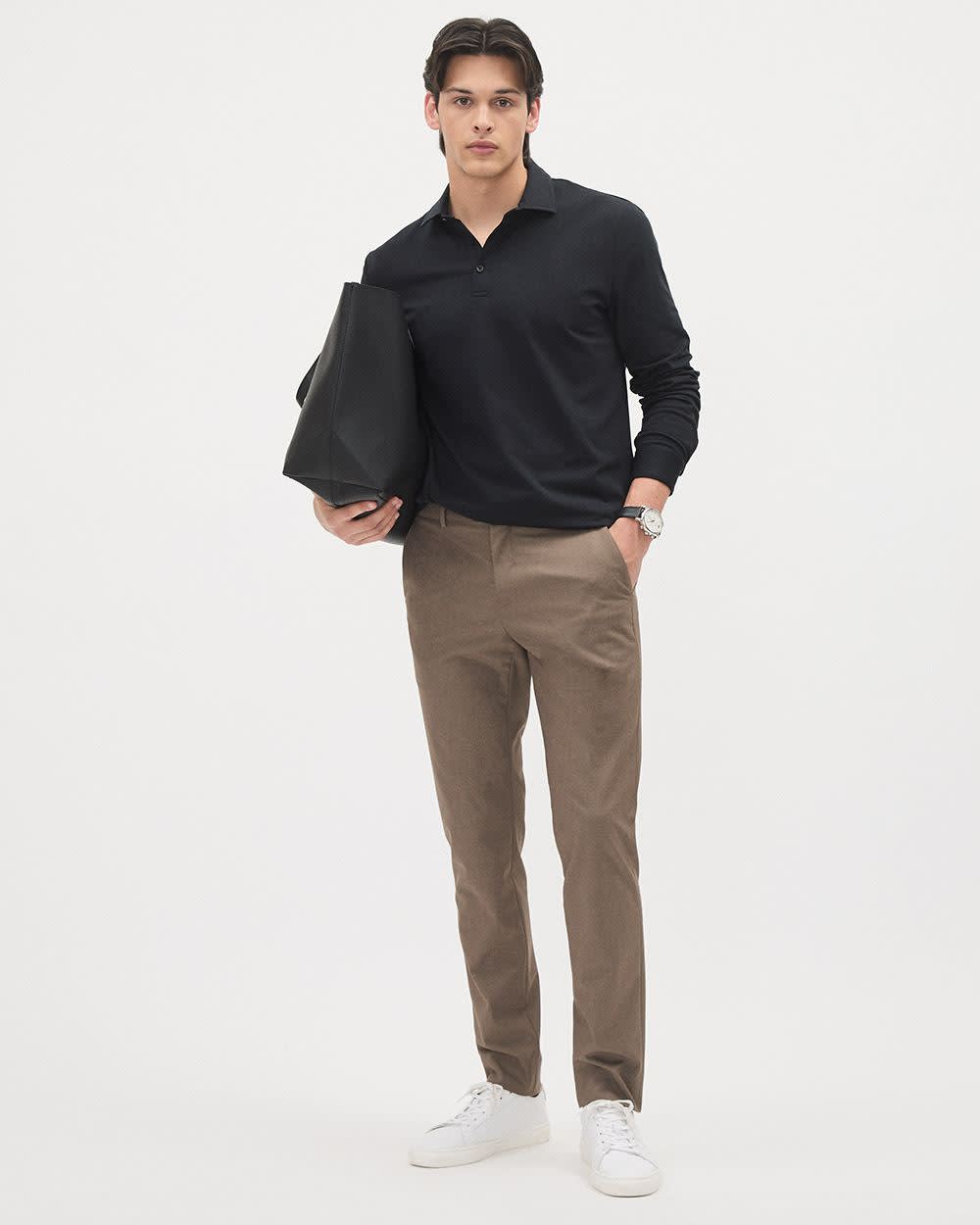 Riman | Long-sleeved polo shirt made of cotton