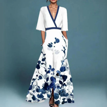 Image of Savannah | Women's V-Neck Floral Maxi Dress