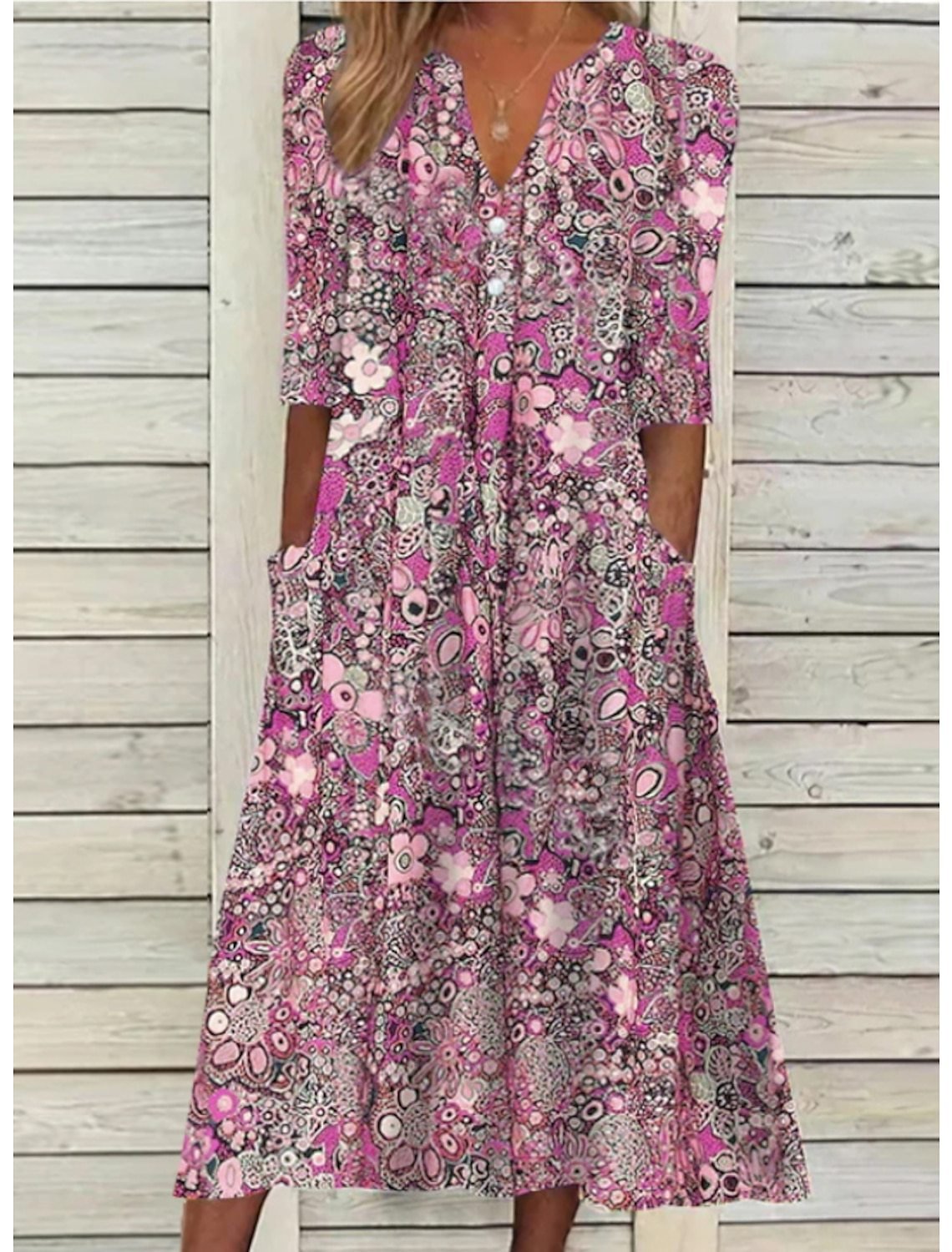 Image of Savannah | Women's V-Neck Maxi Dress