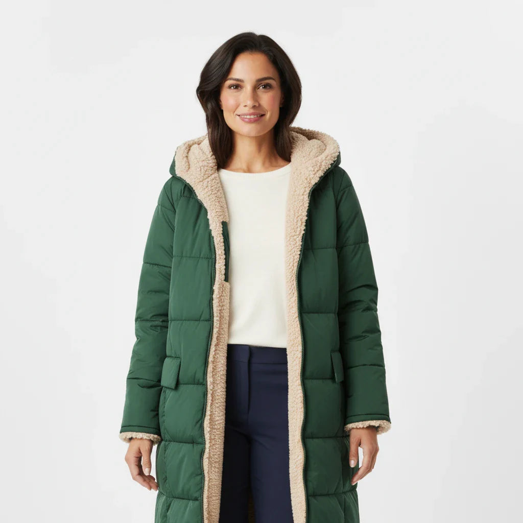 Warm Women's Parka Coat with Hood