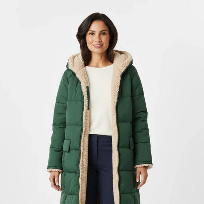 Warm Women's Parka Coat with Hood