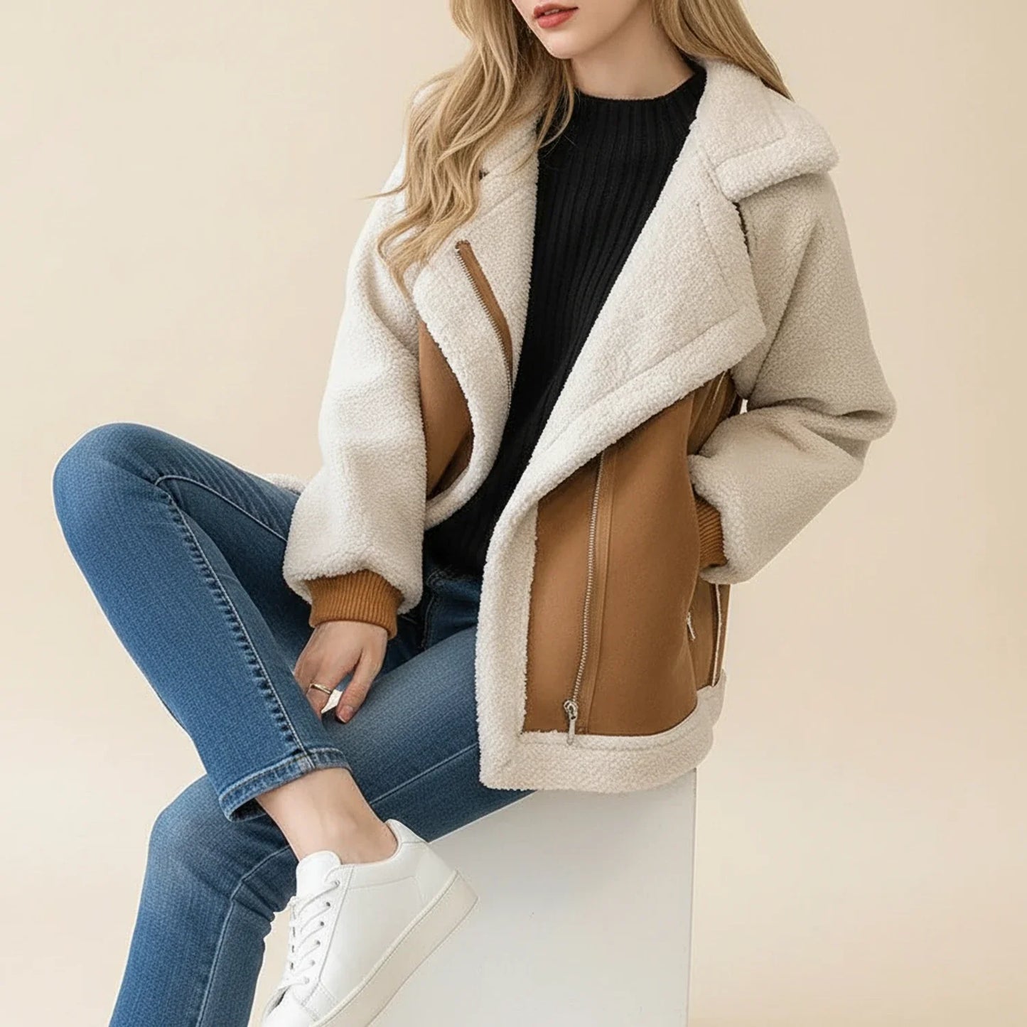 Warm Fleece Lined Jacket for Ladies