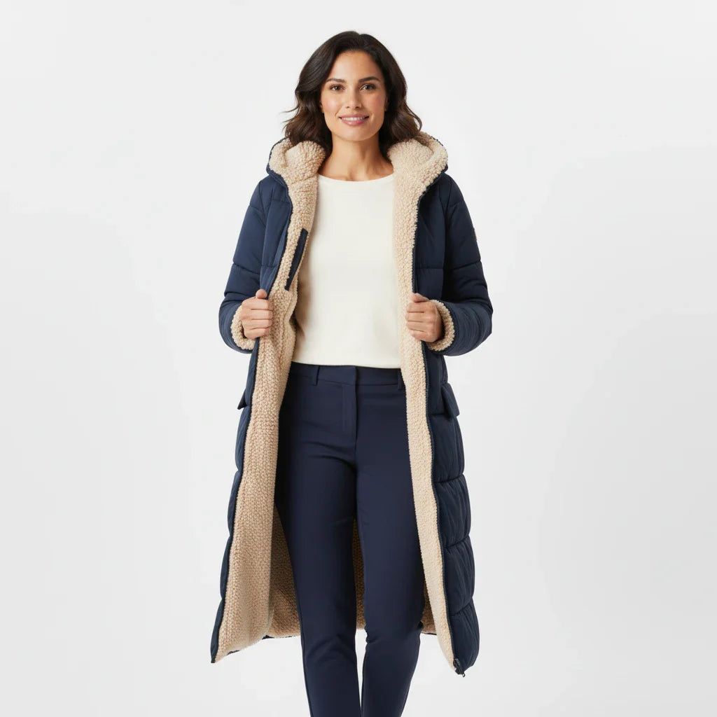 Warm Women's Parka Coat with Hood
