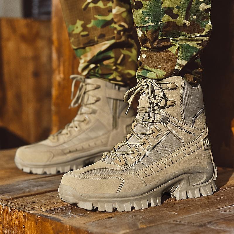 Waterproof and puncture-resistant military boots for outdoor use