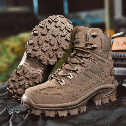 Waterproof and puncture-resistant military boots for outdoor use