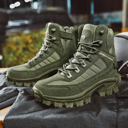 Waterproof and puncture-resistant military boots for outdoor use