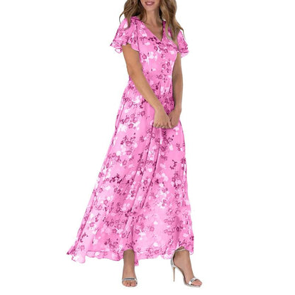 Beatrix | Flower Dress with Butterfly Sleeves for Women