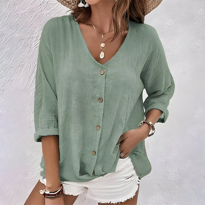 Casual Loose Fit Women's Blouse - Olytrend