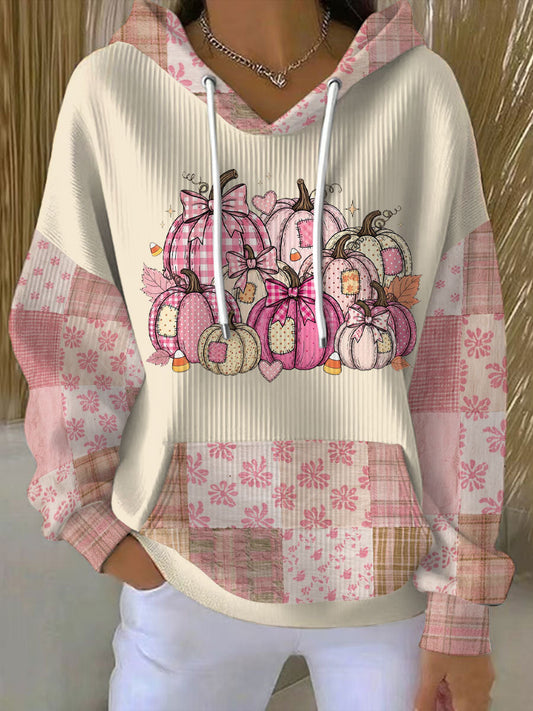 Autumn Pumpkin Hooded Sweatshirt - Olytrend