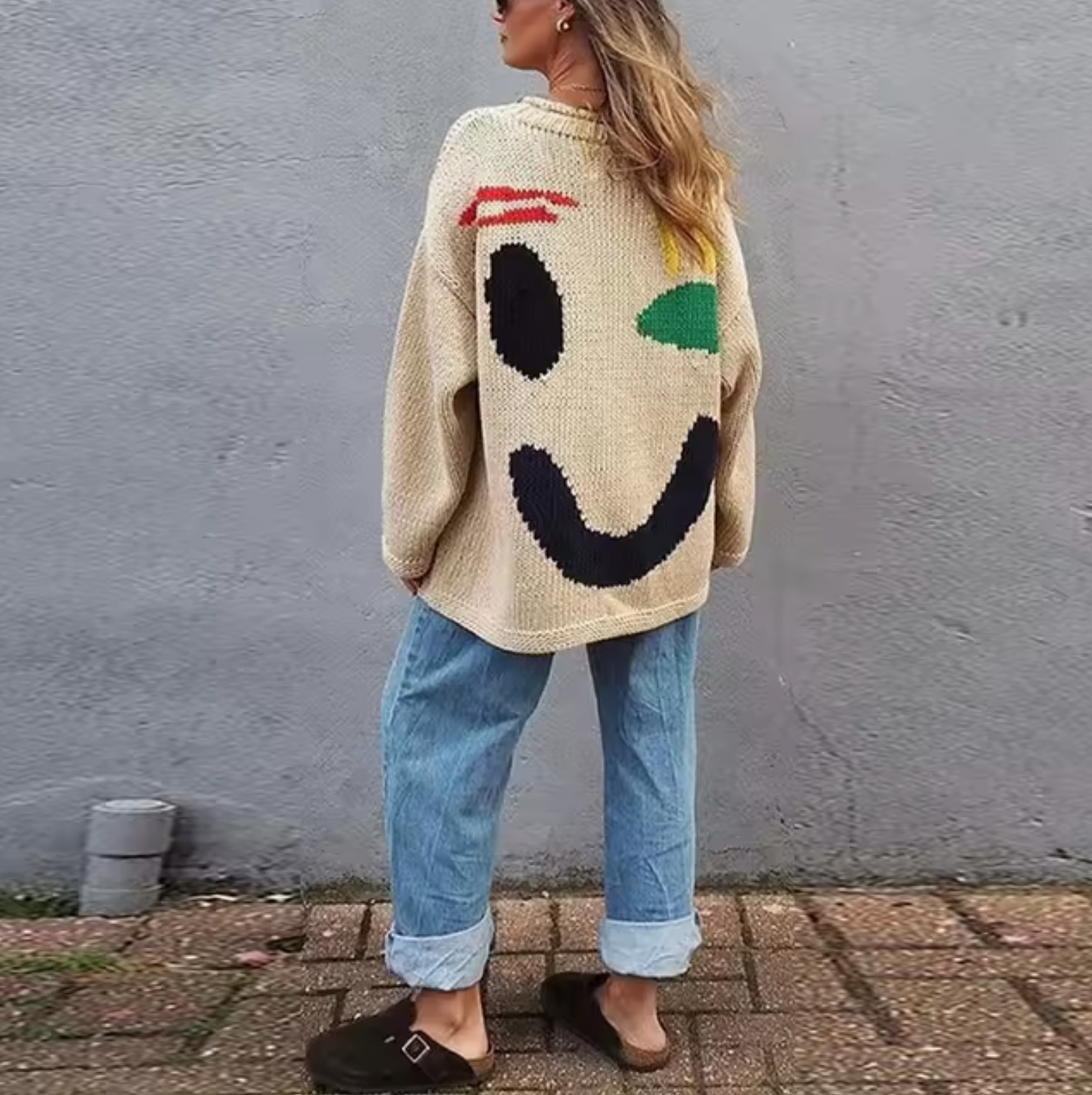 Vicky | Oversized Cotton Knit Sweater for Women