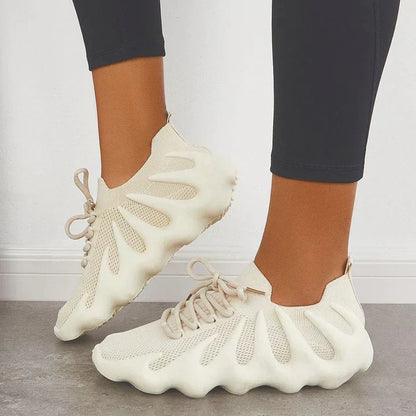 Breathable sneakers with a futuristic design