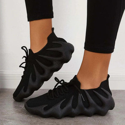 Breathable sneakers with a futuristic design