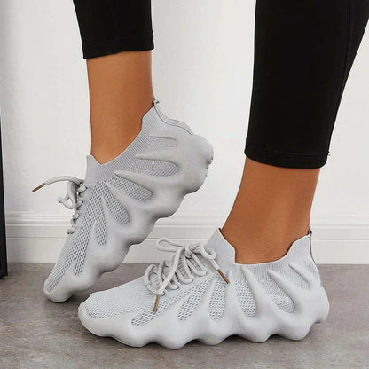 Breathable sneakers with a futuristic design