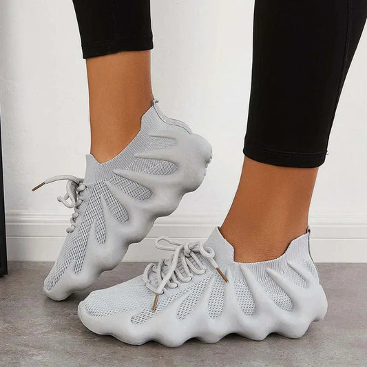 Breathable sneakers with a futuristic design