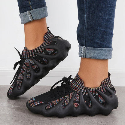 Breathable sneakers with a futuristic design
